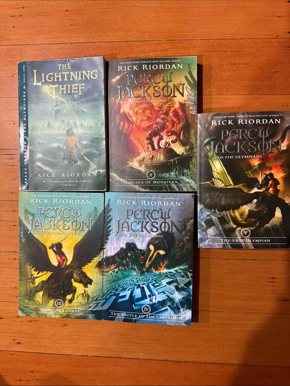 Rick Riordian Percy Jackson series 1-5